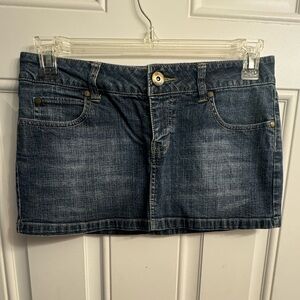 Denim mini skirt